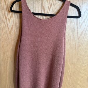 Women's Sleeveless Knit Tank Top - Rose